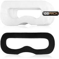 [아마존베스트]GEEKRIA Geekria 100Pcs Disposable Face Cover Mask with 1 pcs and Magic Sticks for HTC Vive Virtual Reality/White Eye Mask for Playstation VR/Soft Breathable Non-Woven Fabrics for Headset V