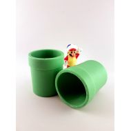 /GEEKdesigners Super Mario planter pipe like handmade utility cup