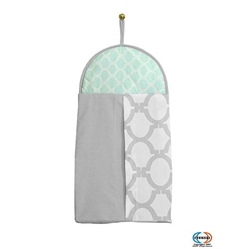  GEENNY Boutique Baby 13 Piece Crib Bedding Set, Soft Mint Green/Gray Chevron