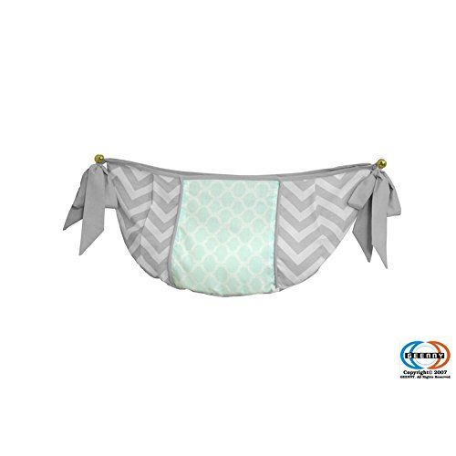  GEENNY Boutique Baby 13 Piece Crib Bedding Set, Soft Mint Green/Gray Chevron