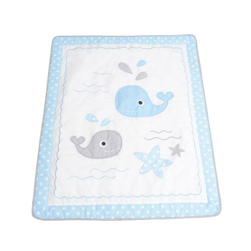  GEENNY Baby Lovely Whale 13 Piece Nursery Crib Bedding Set