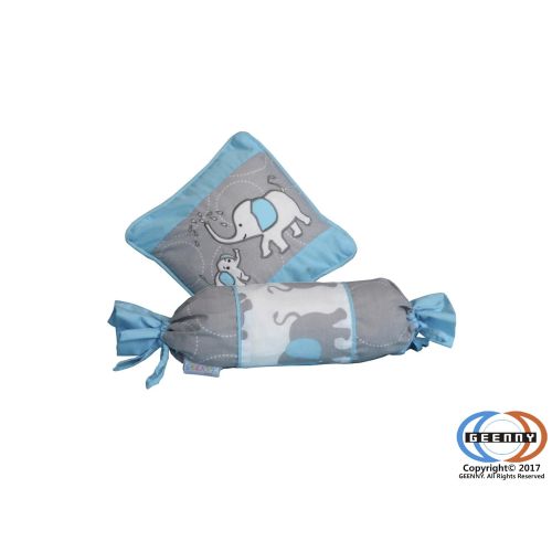  GEENNY Boutique Baby 13 Piece Nursery Crib Bedding Set, Blizzard Blue Grey Elephant