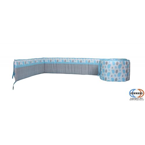  GEENNY Boutique Baby 13 Piece Nursery Crib Bedding Set, Blizzard Blue Grey Elephant