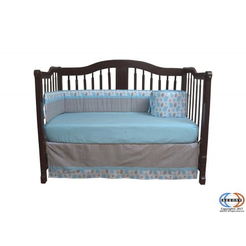  GEENNY Boutique Baby 13 Piece Nursery Crib Bedding Set, Blizzard Blue Grey Elephant