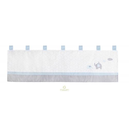  GEENNY OptimaBaby Blue Grey Elephant 6 Piece Baby Nursery Crib Bedding Set