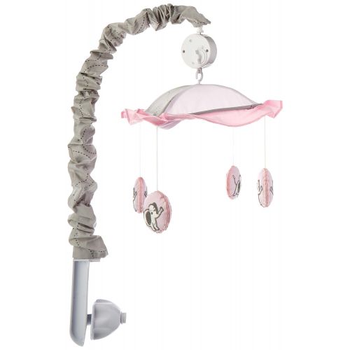  GEENNY Musical Mobile, Pink/Gray Elephant