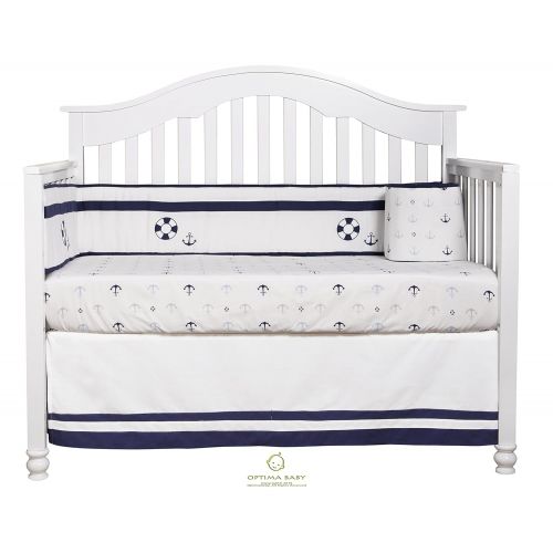  GEENNY OptimaBaby Nautical Explorer Sailor 6 Piece Baby Nursery Crib Bedding Set