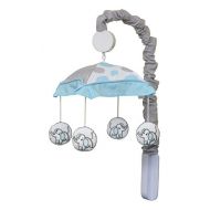 GEENNY Musical Mobile, Blizzard Blue Grey Elephant