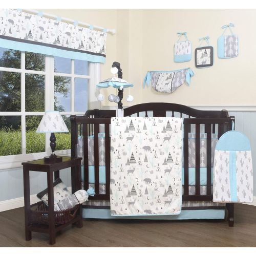  GEENNY Baby New Woodland Forest Deer 13 Piece Nursery Crib Bedding Set