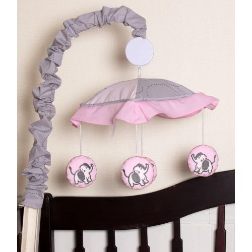  GEENNY Boutique Pink Gray Elephant 13pcs Crib Bedding Sets