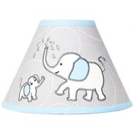 GEENNY Lamp Shade, Blizzard Blue Grey Elephant