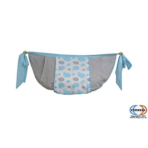  GEENNY Boutique Baby 13 Piece Nursery Crib Bedding Set, Blizzard Blue Grey Elephant