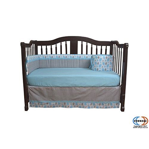  GEENNY Boutique Baby 13 Piece Nursery Crib Bedding Set, Blizzard Blue Grey Elephant