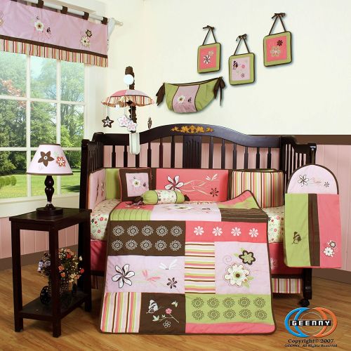  GEENNY Boutique 13 Piece Crib Bedding Set, Floral Dream