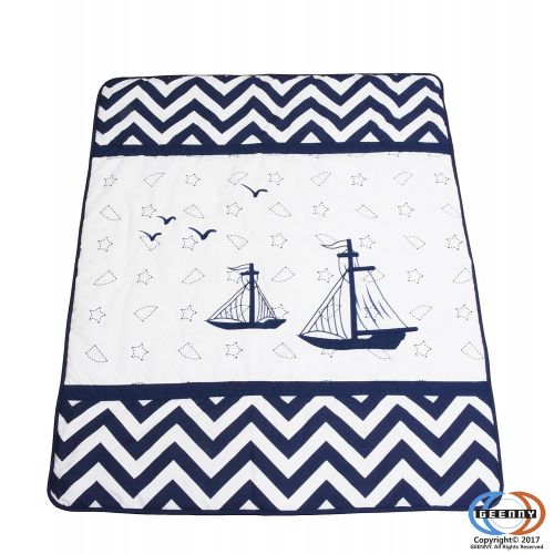  GEENNY Baby Nautical Explorer 13 Piece Nursery Crib Bedding Set