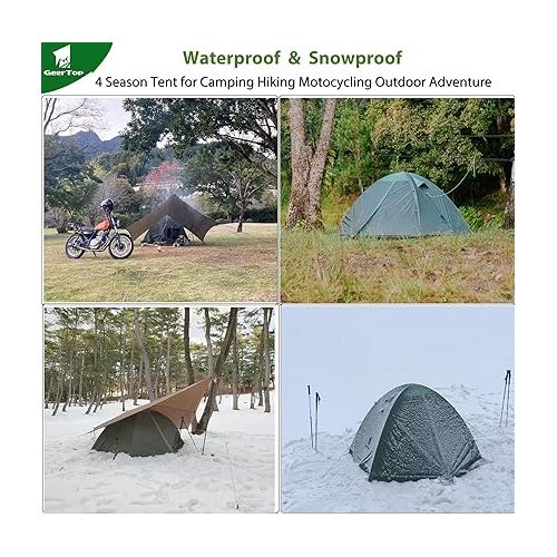  GEERTOP Ultralight 2 Person Backpacking Tent 4 Season Waterproof Camping Tent Double Layer Cold Weather Easy Set Up Tents for Family Camp, Hiking, Hunting Outdoor Mountaineering Travel