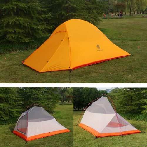  GEERTOP Campingzelt Ultraleichte 2 Personen Doppelten Zelt 3-4 Saison Camping Zelt fuer Trekking, Outdoor, Festival mit kleinem Packmass