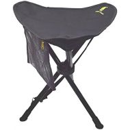 GEERTOP Folding Stool Tripod Slacker Chair Lightweight Camping Stools with Mesh Pocket for Backpacking Hiking Fishing Black