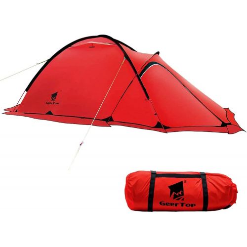  Geertop Portable 2 Person 4 Season Tent Waterproof Backpacking Tent Double Layer All Weather for Camping Hiking Travel Climbing Mountaineering - Easy Set Up