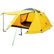 Geertop Portable 4 Person 4 Seasons Backpacking Tent Double Layer Waterproof Larger Family Camping Tent Lightweight for Camp Outdoor Sports Hiking Travel Beach - Easy to Set Up