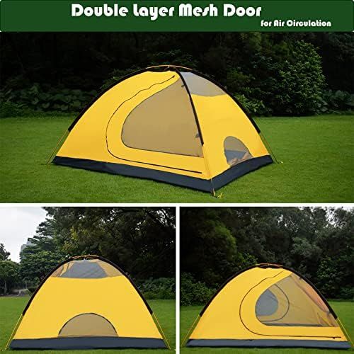  Geertop Portable 4 Person 4 Seasons Backpacking Tent Double Layer Waterproof Larger Family Camping Tent Lightweight for Camp Outdoor Sports Hiking Travel Beach - Easy to Set Up