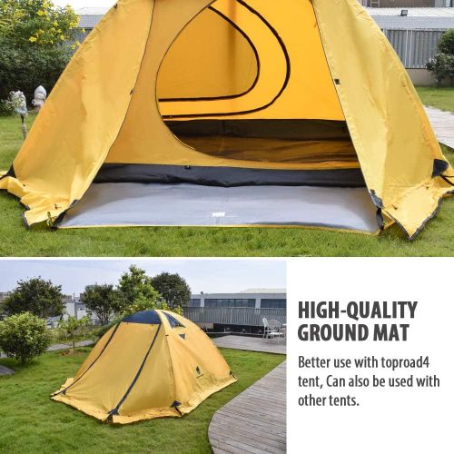  GEERTOP Portable Ultralight Tent Footprint Waterproof Rain Fly Tarp Ground Sheet Mat for TopRoad 4 Plus Tent 4 Person