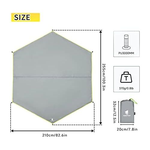  GEERTOP Lightweight Tent Footprint 150D Oxford Waterproof Camp Tarp Portable Ground Sheet Mat for 2 Person Tent, Outdoor Camping Backpacking Hiking Travel