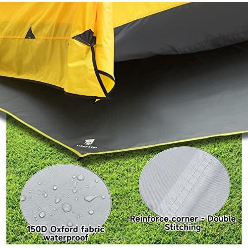  GEERTOP Lightweight Tent Footprint 150D Oxford Waterproof Camp Tarp Portable Ground Sheet Mat for 2 Person Tent, Outdoor Camping Backpacking Hiking Travel