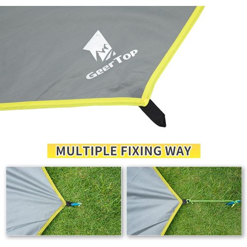  GEERTOP Lightweight Tent Footprint 150D Oxford Waterproof Camp Tarp Portable Ground Sheet Mat for 2 Person Tent, Outdoor Camping Backpacking Hiking Travel