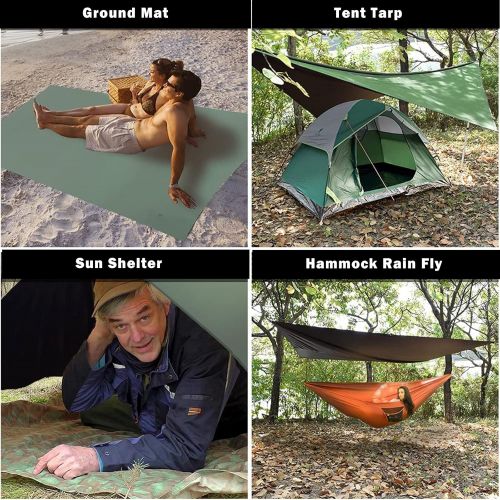  GEERTOP Portable Blackout Tent Tarp Lightweight Tent Footprint Outdoor Rain Fly Sun Shelter for Camping Hiking Backpacking Travel