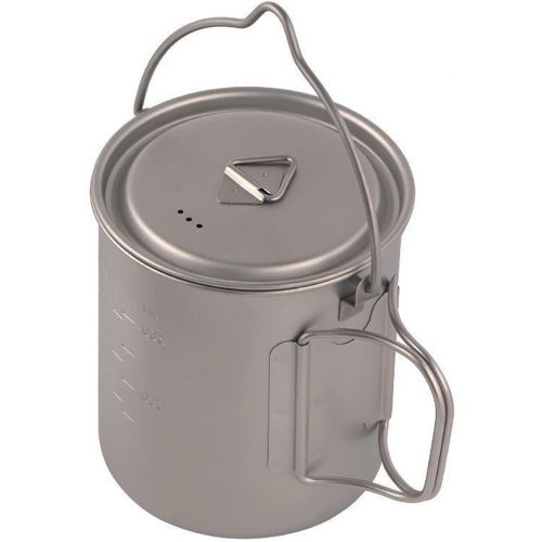  GEERTOP Portable 750ml Titanium Mug Cup Backpacking Ultralight Titanium Cookware Pot with Lid for Outdoor Camping Hiking Hunting 25 Fl Oz