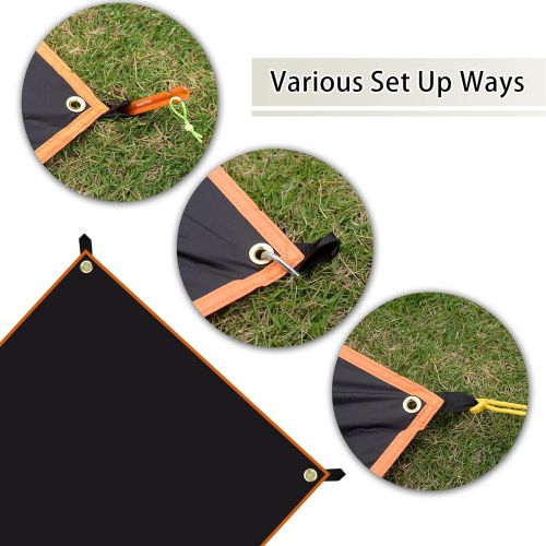  GEERTOP 1-4 Person Ultralight Waterproof Tent Tarp Footprint Ground Sheet Mat, for Camping, Hiking, Picnic