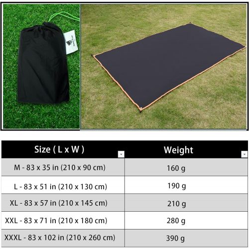  GEERTOP 1-4 Person Ultralight Waterproof Tent Tarp Footprint Ground Sheet Mat, for Camping, Hiking, Picnic