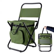GEERTOP Folding Camping Chair with Cooler,Portable Camp Stool Backpack Cooler Lightweight Fishing Chairs Hold Up 9L Food Support 220 lbs for Beach Picnic Hiking
