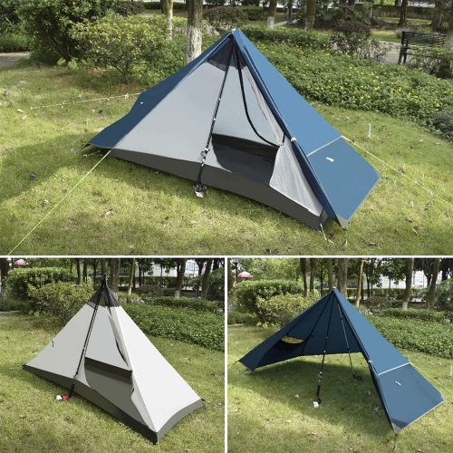  Geertop Lightweight 1 Person 4 Season Tent for Backpacking Waterproof Single Person Camping Tent for Outdoor Travel Hiking Mountaineering - Easy to Set