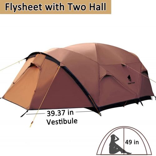  GEERTOP Camping Tent for 4 Person Lightweight Family Tent Waterproof 4 Season - Easy to Set Up Large LandLope 3 Tent for Outdoor Travel Hiking