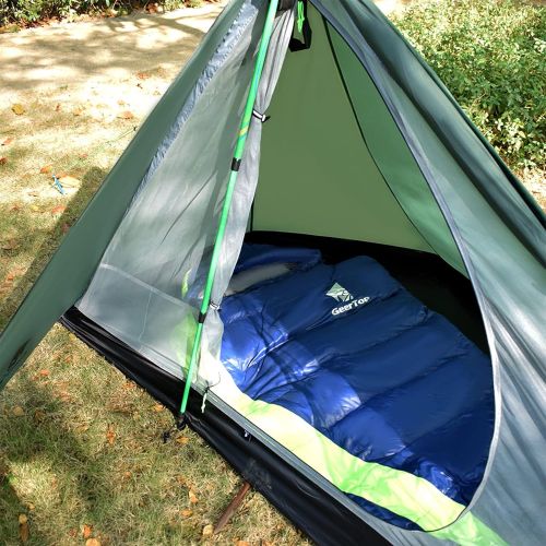  GEERTOP Upgrade Ultralight 3 Season 1 Person Tent for Camping Backpacking Hiking Travelling - Single Trekking Pole Tents (Not Include The Pole) Easy to Set Up