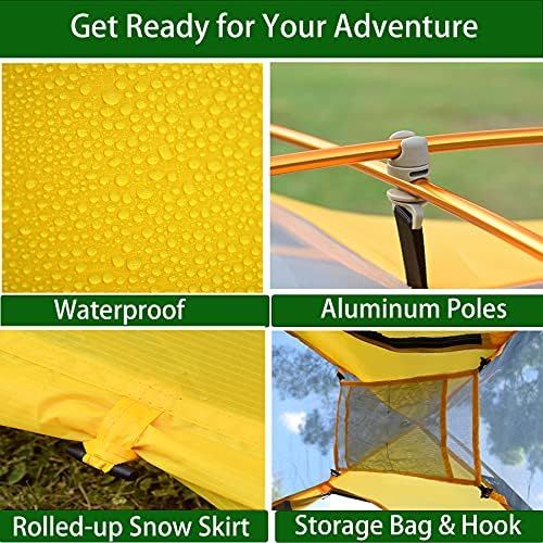  GEERTOP Backpacking Tent for Camping 2 Person 4 Season Tents for Outdoor Survival - Hiking Hunting Climbing - Free Standing Tent