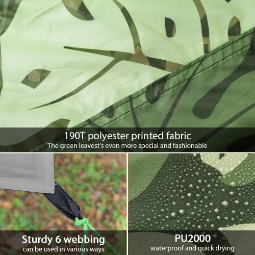  GEERTOP Portable Tent Ground Cover Waterproof Hammock Rain Fly Footprint Sheet Tent Tarp Mat Canopy for Camping Hiking Picnic