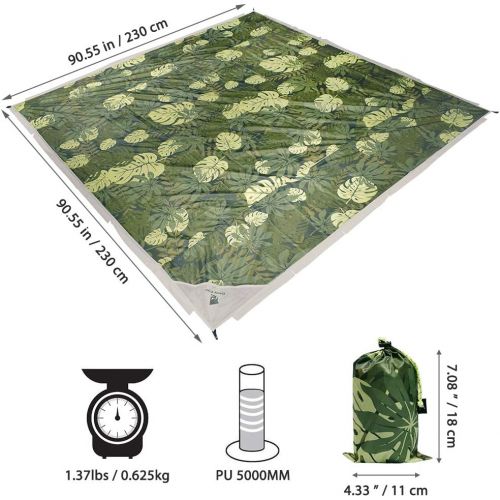  GEERTOP Portable Tent Ground Cover Waterproof Hammock Rain Fly Footprint Sheet Tent Tarp Mat Canopy for Camping Hiking Picnic