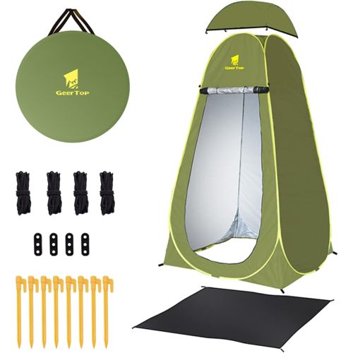  GEERTOP Portable Shower Tent for Camping Pop Up Instant Privacy Tent Shelter UPF 50+ Canp Toilet Outdoor Changing Room for Hiking Fishing Beach Picnic - Easy Set Up