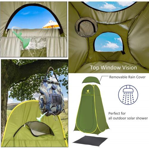  GEERTOP Portable Shower Tent for Camping Pop Up Instant Privacy Tent Shelter UPF 50+ Canp Toilet Outdoor Changing Room for Hiking Fishing Beach Picnic - Easy Set Up