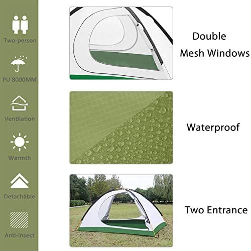  GEERTOP 2 Person Tent for Camping 4 Season Waterproof Ultralight Backpacking Tent 2 People Double Layer All Weather Easy Setup Tents for Outdoor Survival, Hiking, Backpack Travel,