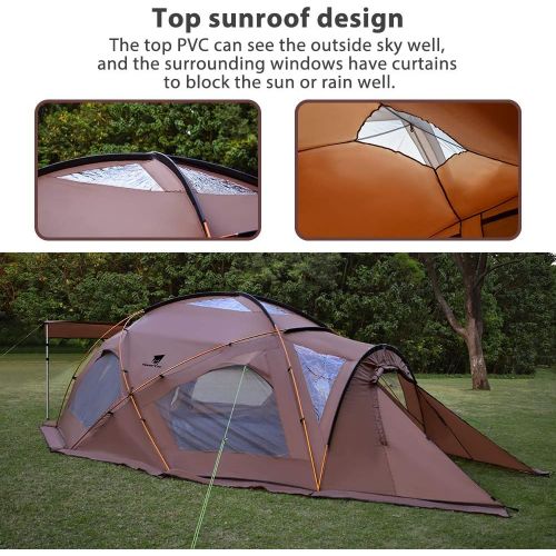  Geertop Large Family Camping Tent 6 Person Portable Double Layer for Fishing, Camping, Hiking and Outdoor Activities