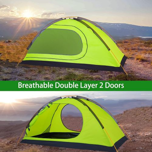  GEERTOP Lightweight 1 Person Tent for Camping 3-4 Season Waterproof Single Tent for Backpacking Hiking Hunting Outdoor Backpack Travel - Easy Setup