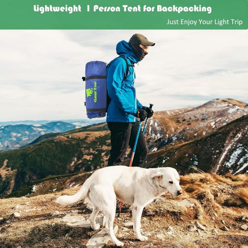  GEERTOP Lightweight 1 Person Tent for Camping 3-4 Season Waterproof Single Tent for Backpacking Hiking Hunting Outdoor Backpack Travel - Easy Setup