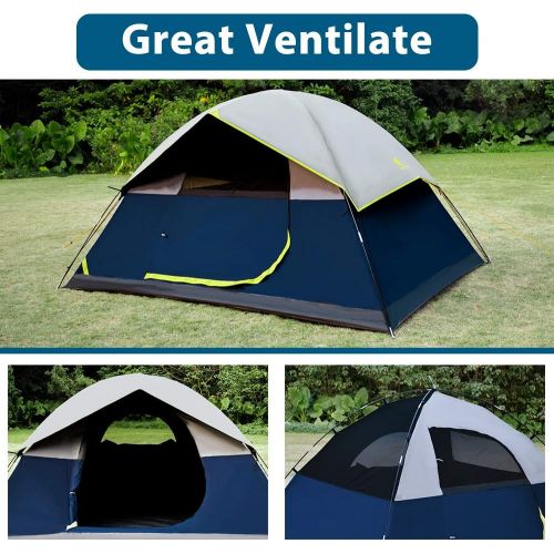  GEERTOP Darkroom Tent for Camping 4 Person Family Backpacking Tents for Outdoor Camp Hiking