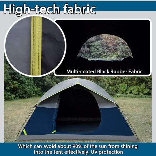  GEERTOP Darkroom Tent for Camping 4 Person Family Backpacking Tents for Outdoor Camp Hiking