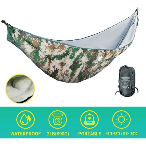  GEERTOP Ultralight Hammock Underquilt Warm Camping Essential Survival Gear Backpacking Travel Camouflage