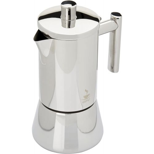  Der Original GEFU Espresso-Kocher Nando 16380  Premium Edelstahl Kaffee-Maschine fuer 4 Tassen hoechsten Cafe-Genuss